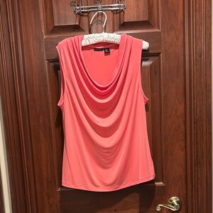 Tahari Coral Drape Neck Blouse